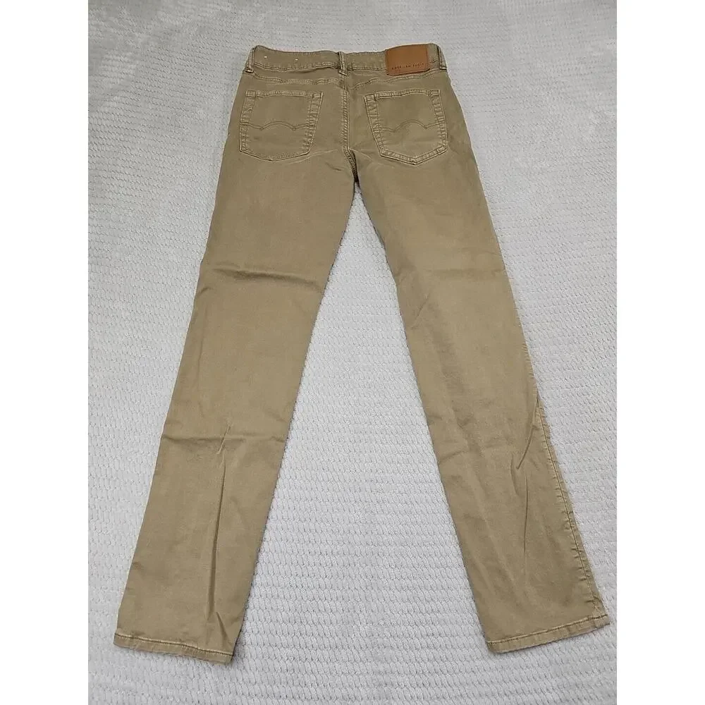 Americsn Eagle Pants Mens 29 X 32 Tan Slim Straight Flex Fit - Picture 7 of 8